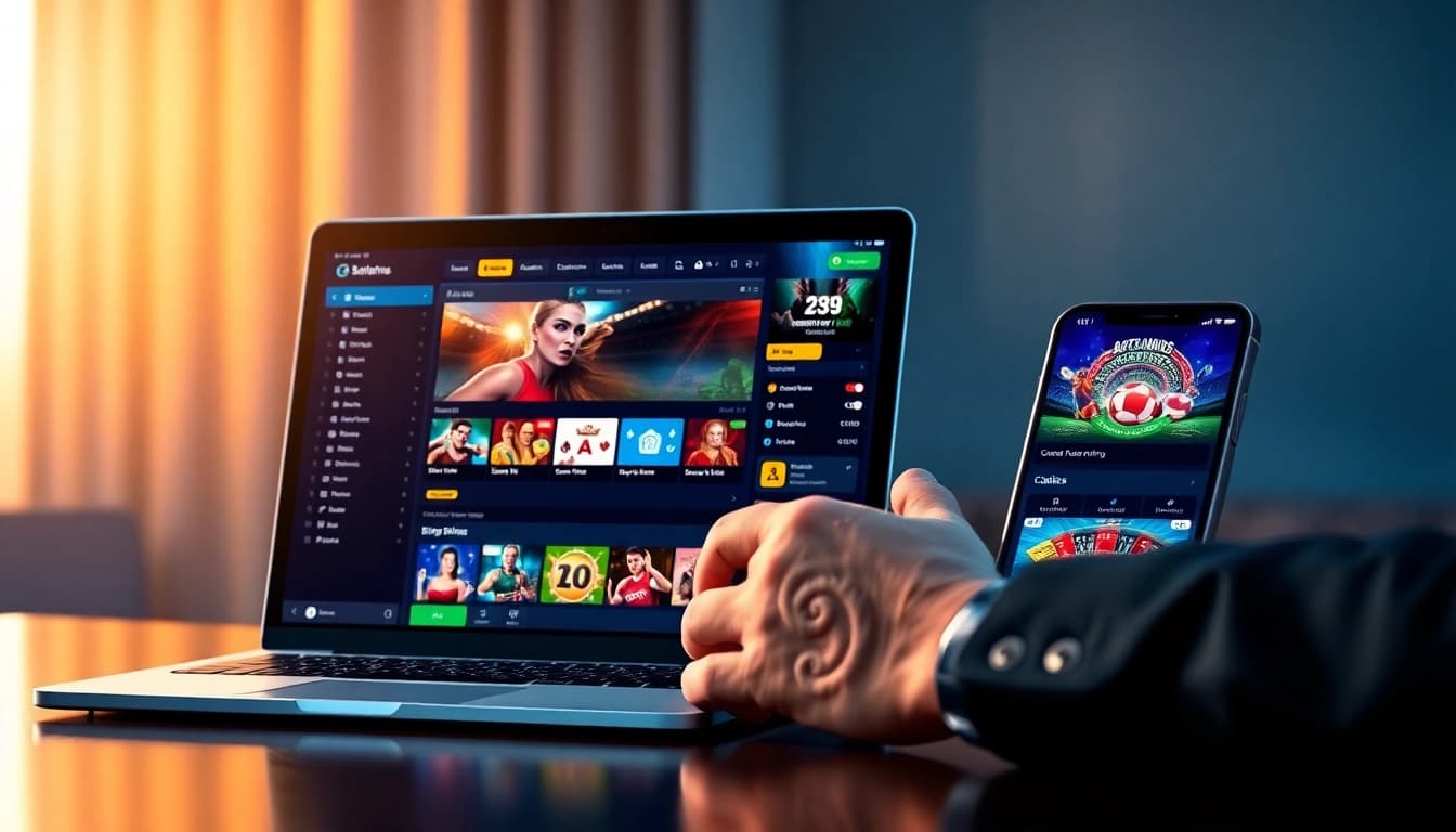 Engaging online gambling interface showcasing stimmgewitter.org games in a dynamic digital setting.