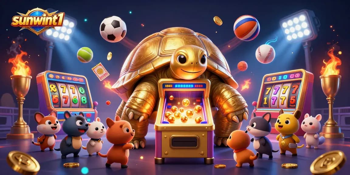 Engage with thrilling games at sunwint1 featuring a colorful casino scene with dynamic elements.