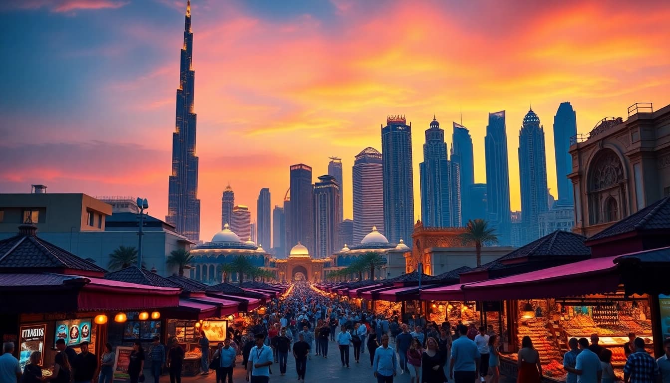Explore the stunning skyline of Dubai, showcasing luxury and adventure in Travel to Dubai.