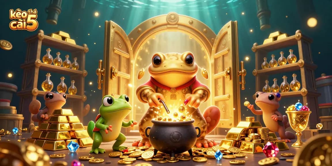 Experience thrilling gameplay with kèo nhà cái 5 amidst enchanted gold treasures and mystical characters.