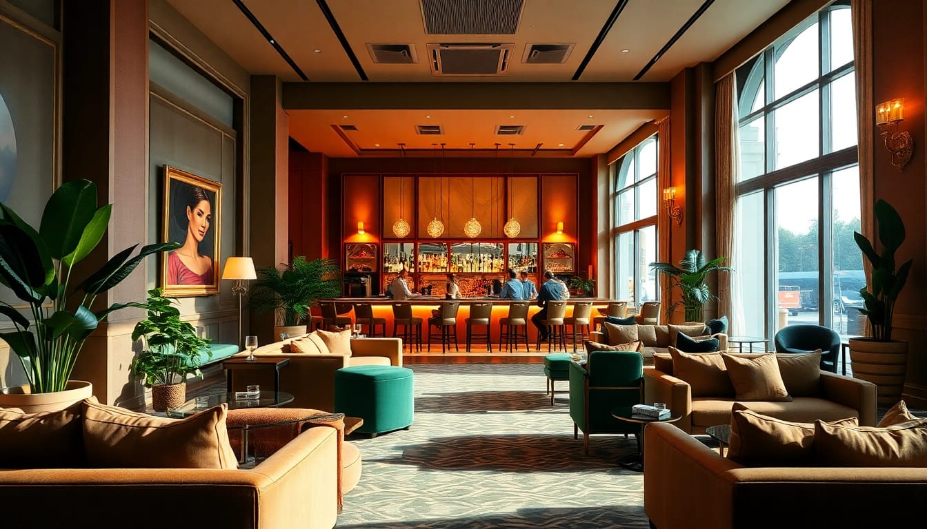 Erleben Sie den sozialen Club Lloret de Mar mit elegantem Ambiente und stilvollen Sofa.