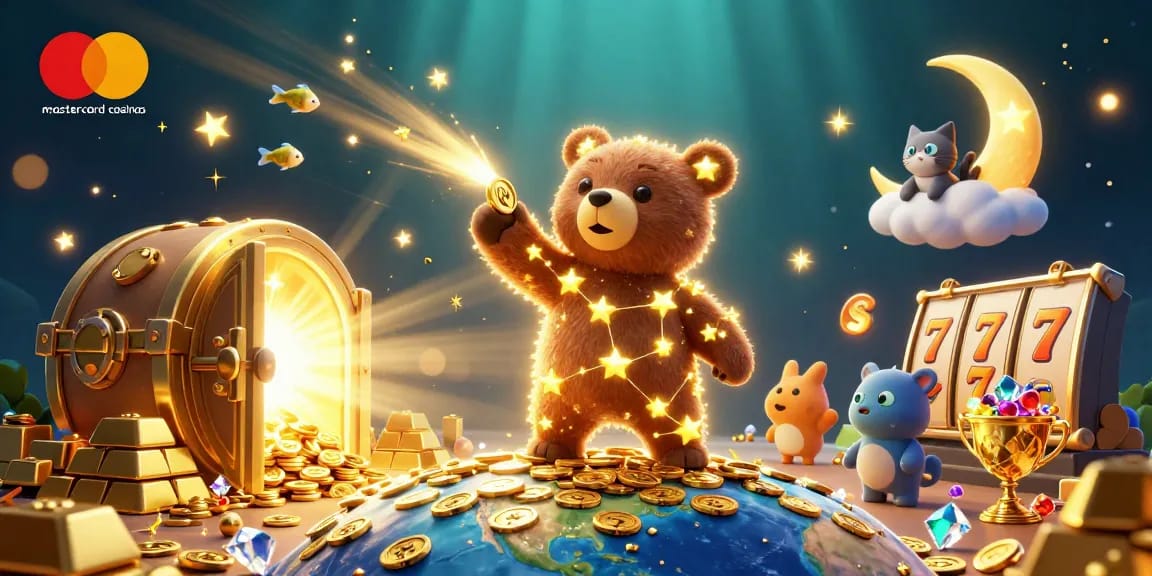 Experience exciting gameplay at mastercard casinos with a magical 3D scene of winning characters and treasures.