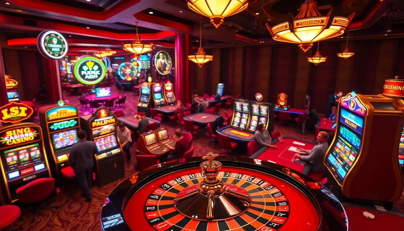 Experience the thrill of casino action with crushion ai, featuring exciting poker tables and vibrant slot machines.