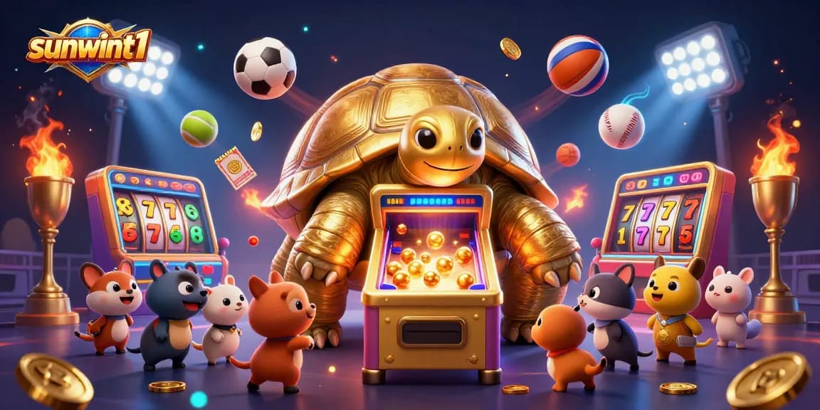 Engage with thrilling games at sunwint1 featuring a colorful casino scene with dynamic elements.