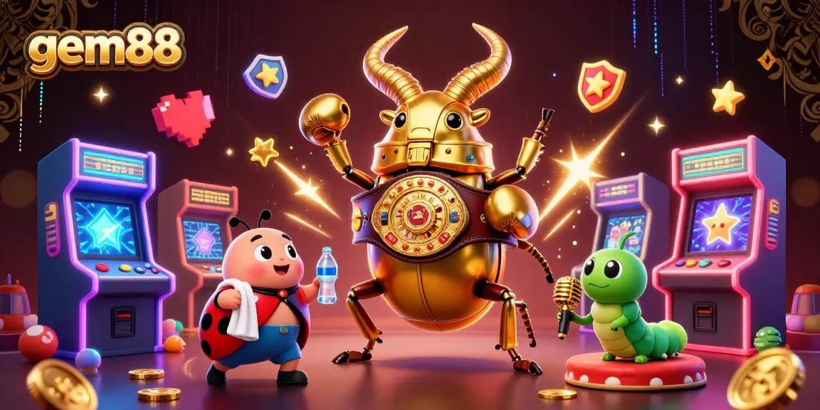 Engage in thrilling betting experiences at gem88 featuring vibrant casino elements and characters.