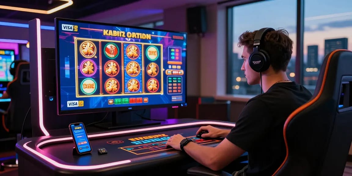 Visually engaging scene at a credit card casino featuring vibrant games and dynamic atmosphere representing https://transact.org.uk's offerings.
