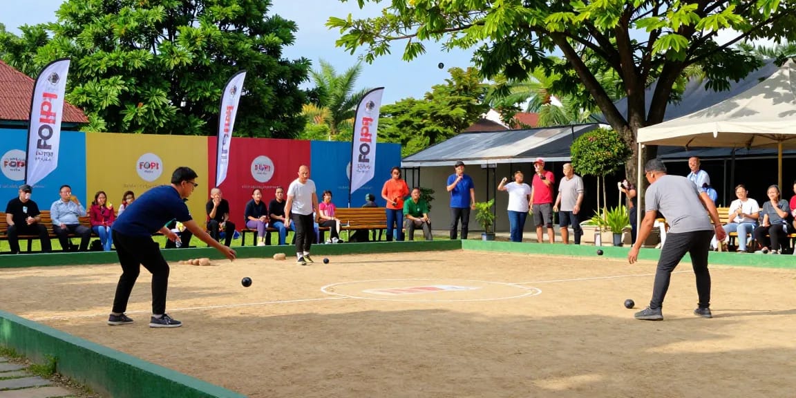 Engaging petanque match at fopikotabontang.org court, showcasing community spirit.