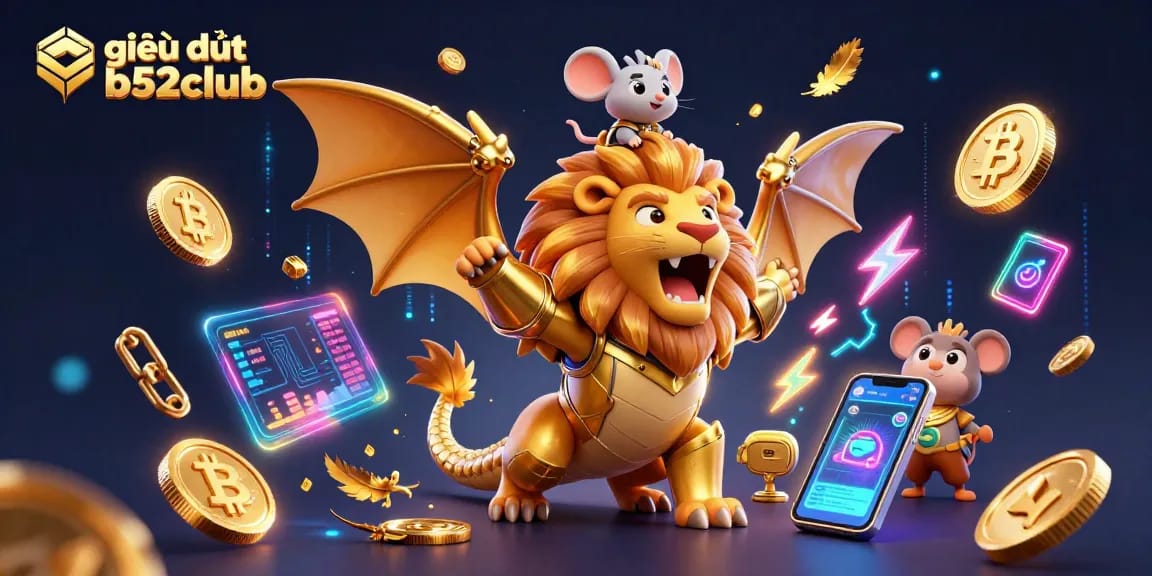Experience the thrilling giải đấu b52club as it showcases a triumphant chimera creature and dynamic game elements.