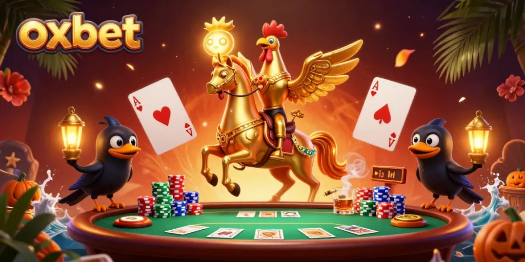 Experience the excitement of oxbet through a vibrant casino scene with thrilling gaming elements.