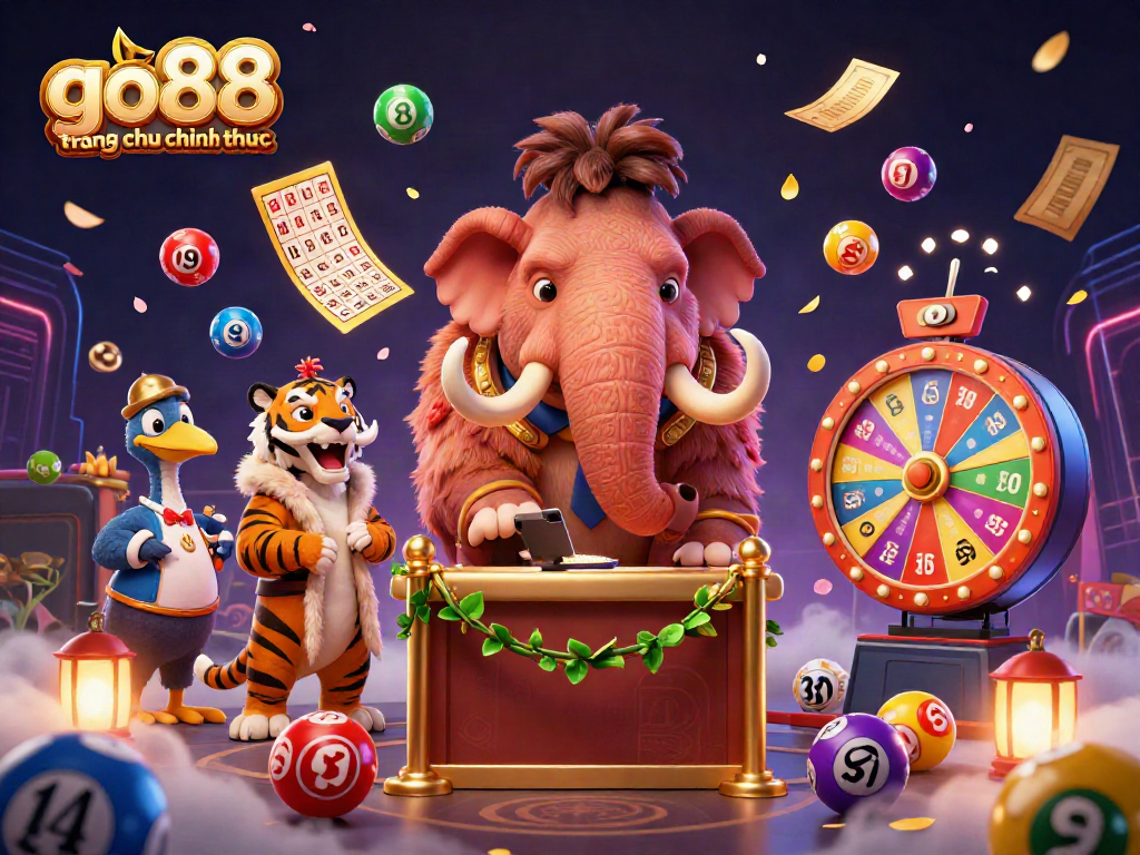 Engage with go88 trang chu chinh thuc in this vibrant scene featuring a cartoon casino bouncer checking IDs.