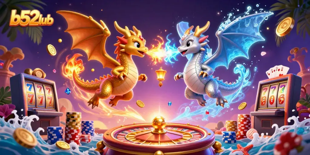 Engage in thrilling gameplay with b52club’s casino adventures featuring dragons, coins, and cards.