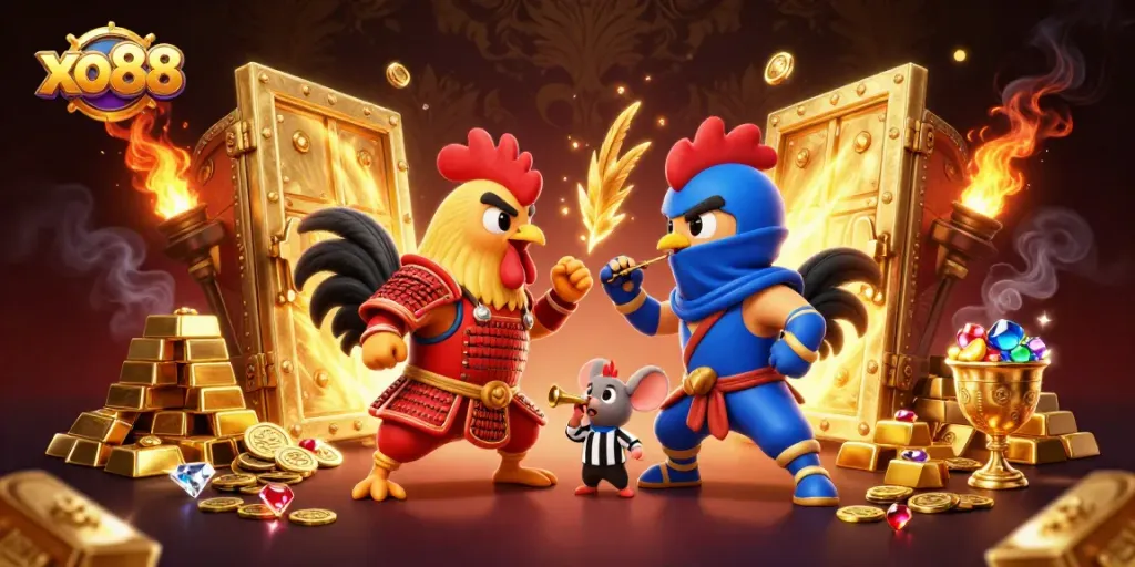 Bet on exciting rooster battles at xo88, where golden treasures and fierce competition await!