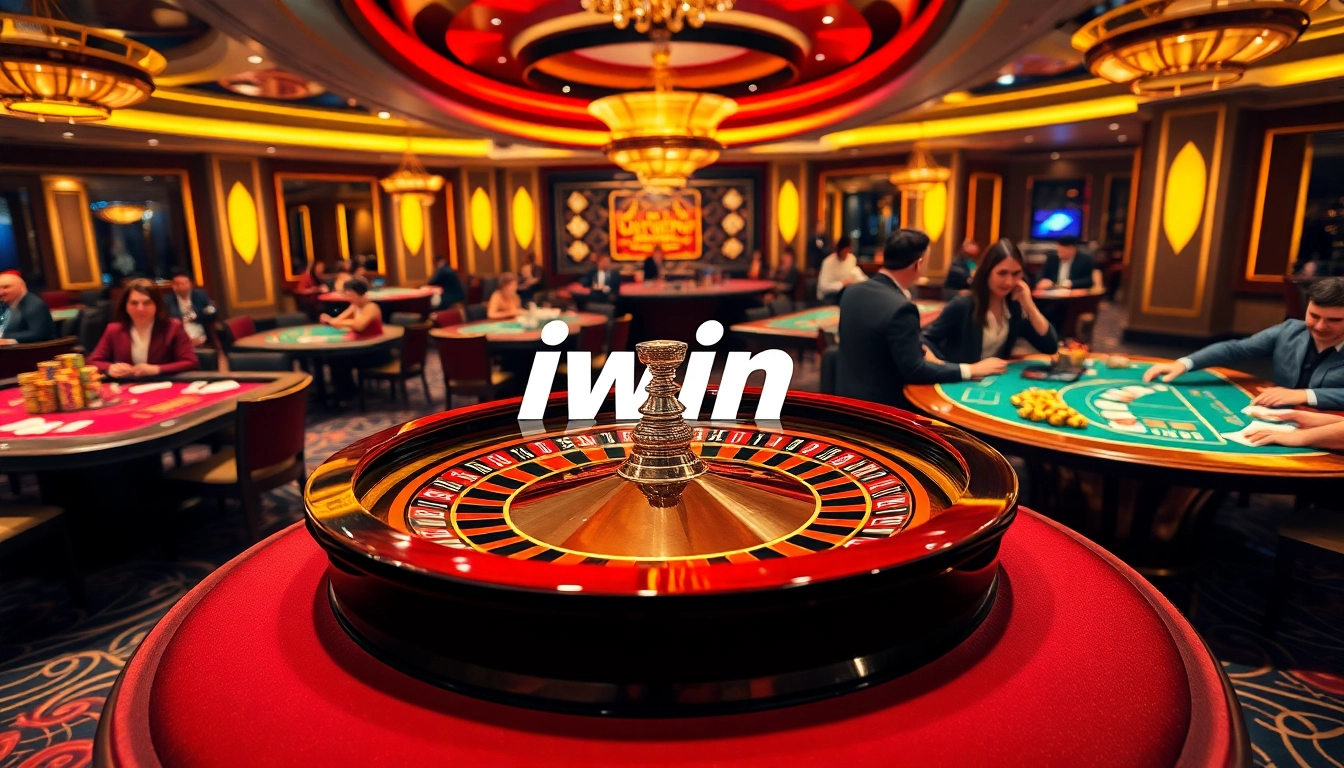 iwin club players enjoying an exciting game at an elegant casino table with vibrant colors.