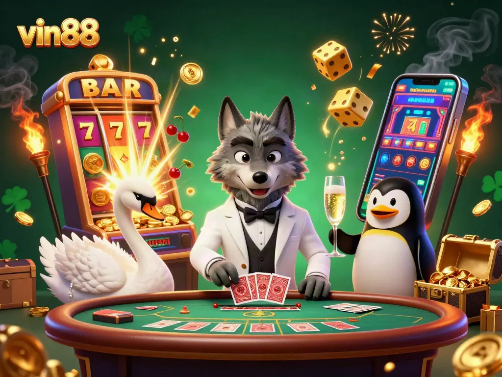 Experience thrilling gameplay at vin88 with animated casino characters and exciting gaming elements.