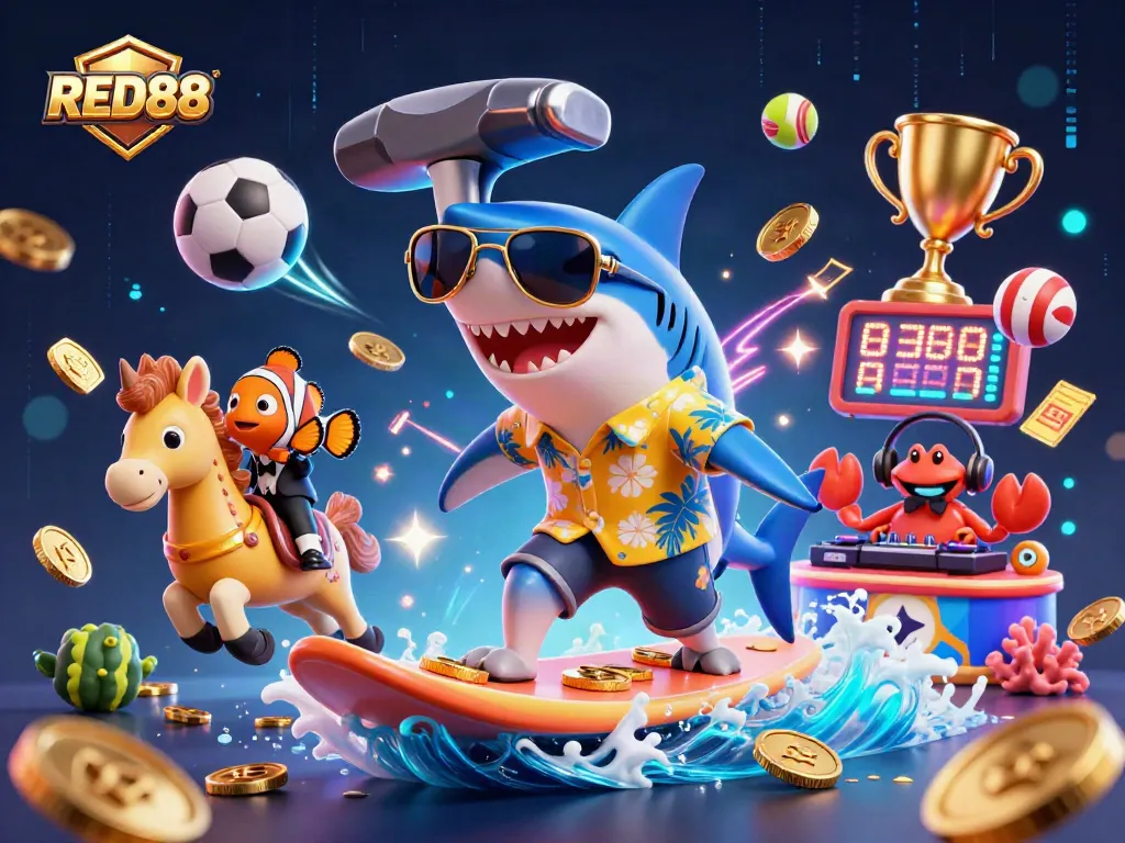 Win big with RED88 while enjoying immersive 3D casino fun with vibrant characters and dynamic elements.