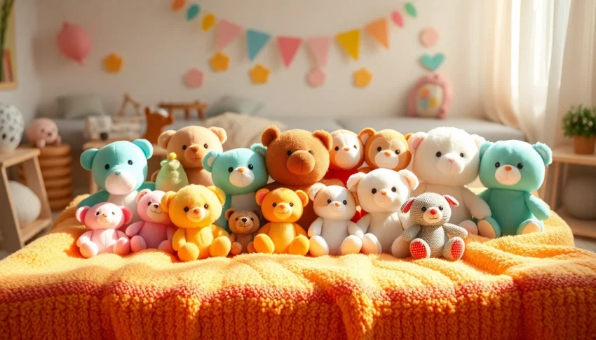 Showcase playful custom plushies designed with vibrant colors and soft textures, bringing joy to their surroundings.