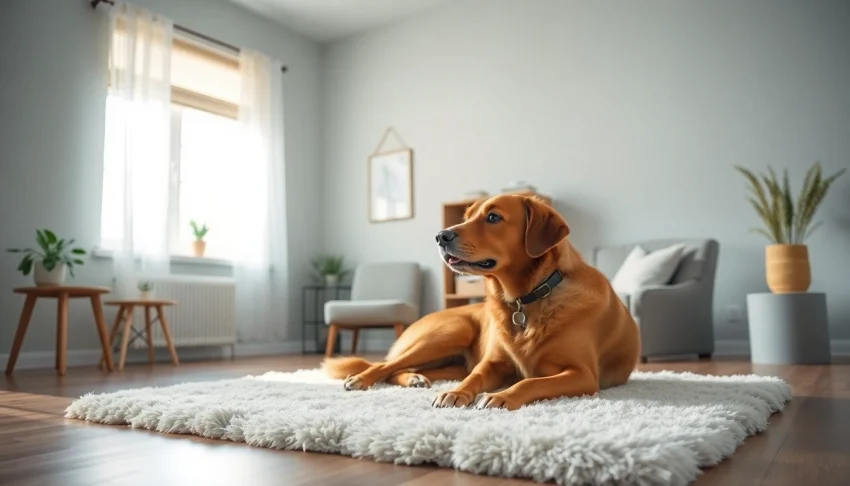 Engage in effective depression treatment with a warm therapy dog in a cozy session environment.