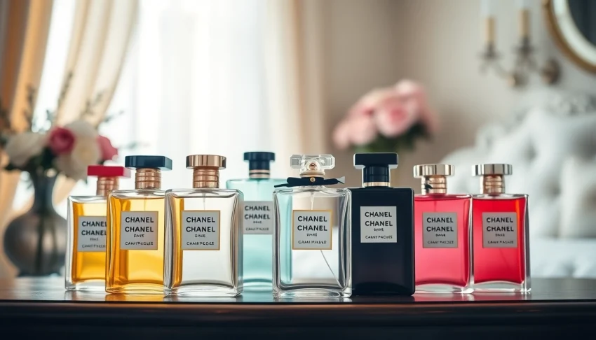 Discover Chanel perfume dupe options with a collection of alluring fragrance bottles.