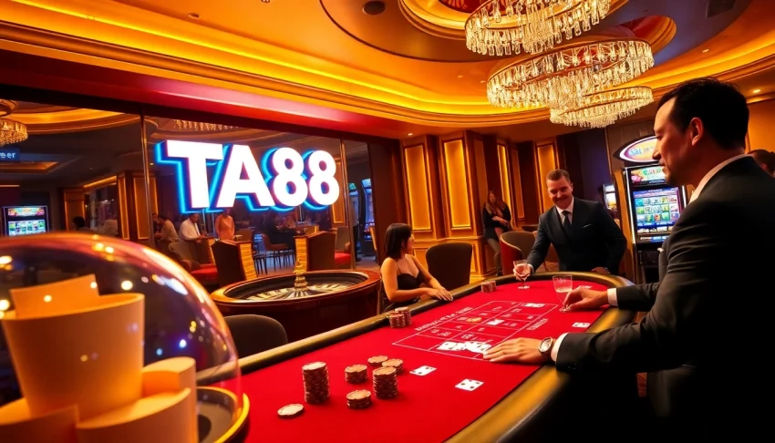 Experience the excitement of the TA88 online casino with vibrant gaming tables and engaging players.
