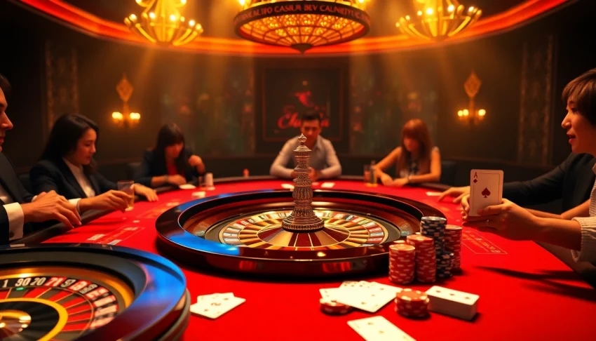 Experience the excitement of Trang chủ thabet with dynamic online casino visuals, including roulette and poker.
