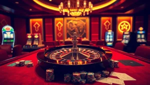 Experience high-stakes gaming with a roulette table at https://febet9.club/ surrounded by excited players and vibrant atmosphere.