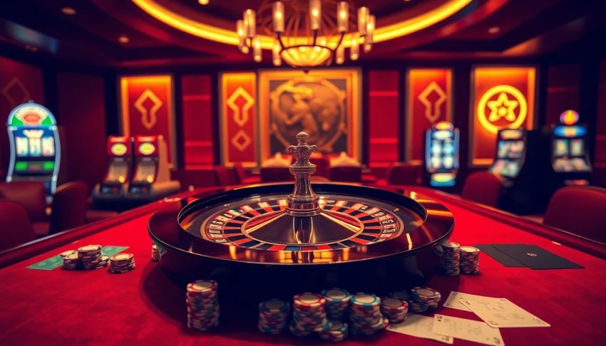 Experience high-stakes gaming with a roulette table at https://febet9.club/ surrounded by excited players and vibrant atmosphere.