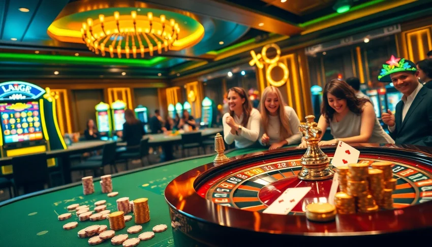 Experience the thrill of gambling at fivee88 with dynamic casino tables and vibrant slot machines.