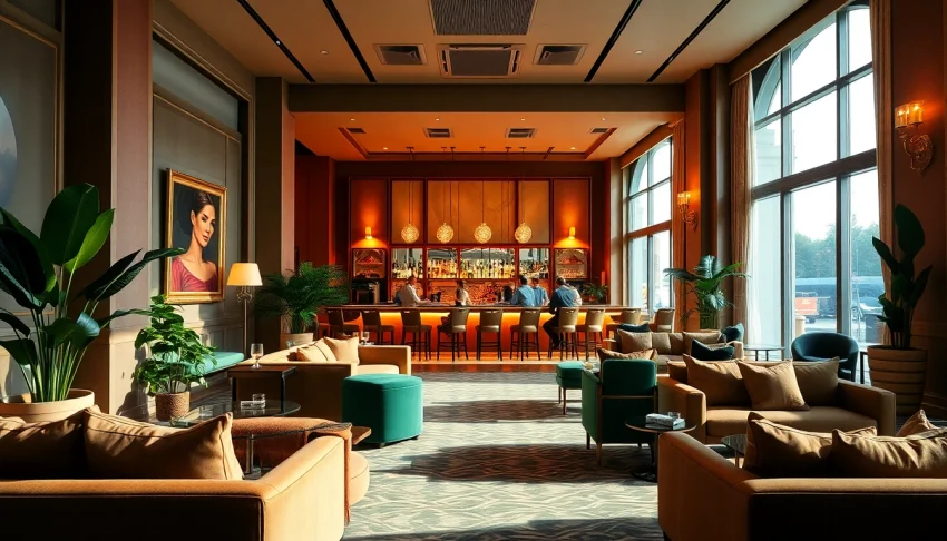 Erleben Sie den sozialen Club Lloret de Mar mit elegantem Ambiente und stilvollen Sofa.