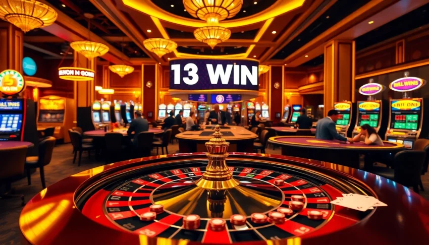 Experience the thrill of winning at the 13 Win casino with dynamic gaming elements.