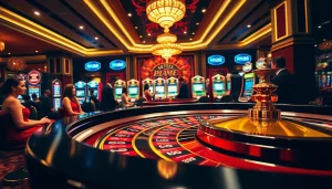 RR88 players enjoying a thrilling roulette game in a luxurious casino setting.