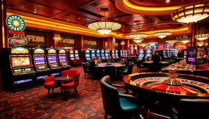 Engaged players at the FIVE88 casino during an exciting poker game featuring luxurious decor.