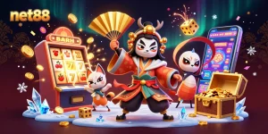 Experience thrilling gameplay at net88 with vibrant 3D casino illustration showcasing dynamic elements.